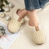 imageULTRAIDEAS Womens Indoor Bedroom Slipper with Memory Foam Gift for Women WoolLike House Shoe with AntiSkid Rubber Sole for LadiesBeige