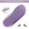 imageULTRAIDEAS Womens Indoor Bedroom Slipper with Memory Foam Gift for Women WoolLike House Shoe with AntiSkid Rubber Sole for LadiesLavender