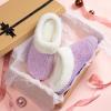 imageULTRAIDEAS Womens Indoor Bedroom Slipper with Memory Foam Gift for Women WoolLike House Shoe with AntiSkid Rubber Sole for LadiesLavender