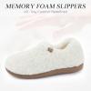 imageULTRAIDEAS Womens Indoor Loafer House Slippers with Memory Foam Ladies Warm Closed Back House Shoes with NonSlip Outdoor Rubber SoleBeige