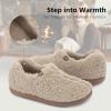 imageULTRAIDEAS Womens Indoor Loafer House Slippers with Memory Foam Ladies Warm Closed Back House Shoes with NonSlip Outdoor Rubber SoleClay
