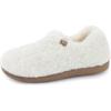 imageULTRAIDEAS Womens Indoor Loafer House Slippers with Memory Foam Ladies Warm Closed Back House Shoes with NonSlip Outdoor Rubber SoleBeige