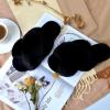 imageParlovable Womens Fuzzy Slippers Comfy Cross Band House Shoes Memory Foam Open Toe Indoor Gifts for LadiesBlack