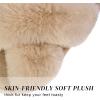 imageParlovable Womens Fuzzy Slippers Comfy Cross Band House Shoes Memory Foam Open Toe Indoor Gifts for LadiesCamel
