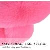 imageParlovable Womens Fuzzy Slippers Comfy Cross Band House Shoes Memory Foam Open Toe Indoor Gifts for LadiesHot Pink