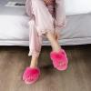 imageParlovable Womens Fuzzy Slippers Comfy Cross Band House Shoes Memory Foam Open Toe Indoor Gifts for LadiesHot Pink