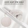 imageParlovable Womens Fuzzy Slippers Comfy Cross Band House Shoes Memory Foam Open Toe Indoor Gifts for LadiesLight Grey