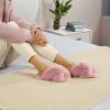 imageParlovable Womens Fuzzy Slippers Comfy Cross Band House Shoes Memory Foam Open Toe Indoor Gifts for LadiesLight Pink