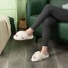 imageParlovable Womens Fuzzy Slippers Comfy Cross Band House Shoes Memory Foam Open Toe Indoor Gifts for LadiesOffwhite