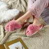 imageParlovable Womens Fuzzy Slippers Comfy Cross Band House Shoes Memory Foam Open Toe Indoor Gifts for LadiesPink
