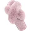 imageParlovable Womens Fuzzy Slippers Comfy Cross Band House Shoes Memory Foam Open Toe Indoor Gifts for LadiesPurple