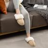 imageParlovable Women Slippers with Memory Foam Fuzzy Warm Bedroom House Shoes Fluffy Winter Indoor Outdoor AntiSkid SoleBeige