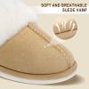 imageParlovable Women Slippers with Memory Foam Fuzzy Warm Bedroom House Shoes Fluffy Winter Indoor Outdoor AntiSkid SoleBeige