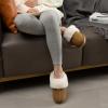 imageParlovable Women Slippers with Memory Foam Fuzzy Warm Bedroom House Shoes Fluffy Winter Indoor Outdoor AntiSkid SoleChestnut