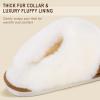 imageParlovable Women Slippers with Memory Foam Fuzzy Warm Bedroom House Shoes Fluffy Winter Indoor Outdoor AntiSkid SoleChestnut