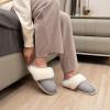 imageParlovable Women Slippers with Memory Foam Fuzzy Warm Bedroom House Shoes Fluffy Winter Indoor Outdoor AntiSkid SoleGrey