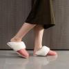 imageParlovable Women Slippers with Memory Foam Fuzzy Warm Bedroom House Shoes Fluffy Winter Indoor Outdoor AntiSkid SoleLotus Root Pink