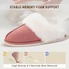 imageParlovable Women Slippers with Memory Foam Fuzzy Warm Bedroom House Shoes Fluffy Winter Indoor Outdoor AntiSkid SoleLotus Root Pink