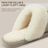 imageParlovable Women Slippers with Memory Foam Fuzzy Warm Bedroom House Shoes Fluffy Winter Indoor Outdoor AntiSkid SoleSand