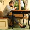 imageULTRAIDEAS Mens Austin Moccains Knit Slippers with TieGrey