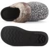imageWomens Soft Yarn Cable Knitted Slippers Memory Foam AntiSkid Sole House Shoes wFaux Fur Collar Indoor ampamp Outdoor