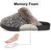 imageWomens Soft Yarn Cable Knitted Slippers Memory Foam AntiSkid Sole House Shoes wFaux Fur Collar Indoor ampamp Outdoor