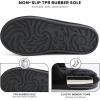 imageParlovable Womens House Slippers  Polar Fleece Splicing Style Slipon Indoor Fuzzy Memory Foam Shoes SlipperBlack