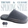 imageParlovable Womens House Slippers  Polar Fleece Splicing Style Slipon Indoor Fuzzy Memory Foam Shoes SlipperGrey