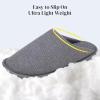 imageNineCiFun Mens House Scuff Slippers Slip On Warm Bedroom Solid Waffle Upper Slippers Lightweight Nonslip IndoorOutdoor House ShoesGrey