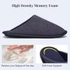 imageNineCiFun Mens House Scuff Slippers Slip On Warm Bedroom Solid Waffle Upper Slippers Lightweight Nonslip IndoorOutdoor House ShoesNavy