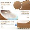 imageParlovable Womens Slippers Open Toe  Fuzzy Comfy Memory Foam Nonslip House Shoes Indoor Outdoor Trendy GiftsChestnut