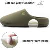 imageULTRAIDEAS Mens Comfy Memory Foam Slippers Indoor House Slippers for Men NonSlipArmy Green