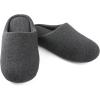 imageULTRAIDEAS Mens Lightweight Cotton Slippers with Memory Foam and Soft Sole GreyGrey1314