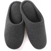 imageULTRAIDEAS Mens Lightweight Cotton Slippers with Memory Foam and Soft Sole GreyGrey1314