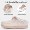 imageULTRAIDEAS Womens Memory Foam House Slippers with Hard Bottom Fur Lined House Shoes with NonSlip Rubber Sole for Indoor ampamp OutdoorBeige