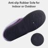 imageULTRAIDEAS Womens Memory Foam House Slippers with Hard Bottom Fur Lined House Shoes with NonSlip Rubber Sole for Indoor ampamp OutdoorPurple