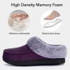 imageULTRAIDEAS Womens Memory Foam House Slippers with Hard Bottom Fur Lined House Shoes with NonSlip Rubber Sole for Indoor ampamp OutdoorPurple