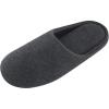 imageULTRAIDEAS Mens Lightweight Cotton Slippers with Memory Foam and Soft Sole GreyGrey1314