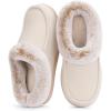 imageULTRAIDEAS Womens Memory Foam House Slippers with Hard Bottom Fur Lined House Shoes with NonSlip Rubber Sole for Indoor ampamp OutdoorBeige