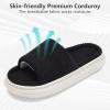 imageNineCiFun Unisex Summer House Slippers Indoor and Outdoor SlipOn Home Bedroom Shoes for Women and MenBlack