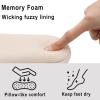 imageshevalues Women House Memory Foam Slippers Teddy Fleece Bedroom Sock Shoes with Soft Rubber SoleBeige