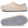 imageshevalues Women House Memory Foam Slippers Teddy Fleece Bedroom Sock Shoes with Soft Rubber SoleBeige