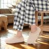 imageshevalues Women House Memory Foam Slippers Teddy Fleece Bedroom Sock Shoes with Soft Rubber SoleBeige