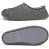 imageshevalues Women House Memory Foam Slippers Teddy Fleece Bedroom Sock Shoes with Soft Rubber SoleGrey