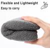 imageshevalues Women House Memory Foam Slippers Teddy Fleece Bedroom Sock Shoes with Soft Rubber SoleGrey