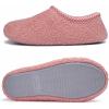 imageshevalues Women House Memory Foam Slippers Teddy Fleece Bedroom Sock Shoes with Soft Rubber SolePink