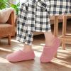 imageshevalues Women House Memory Foam Slippers Teddy Fleece Bedroom Sock Shoes with Soft Rubber SolePink