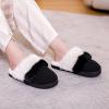 imageNineCiFun Womens TwoTone Fuzzy Collar House Slippers Memory Foam Plush Faux Fur LiningBlack
