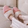 imageNineCiFun Womens TwoTone Fuzzy Collar House Slippers Memory Foam Plush Faux Fur LiningPink
