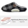 imageULTRAIDEAS Mens Fuzzy Scuff Slippers Comfy Winter Warm Indoor House Shoes Fur LinedGreyBlack